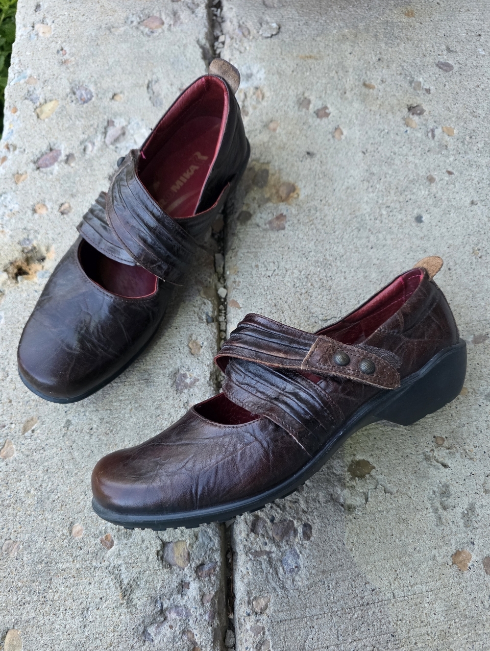 Romika Citylight Brown Leather Mary Jane shoes with crisscross straps Comfort 38